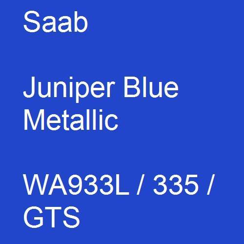 Saab, Juniper Blue Metallic, WA933L / 335 / GTS.